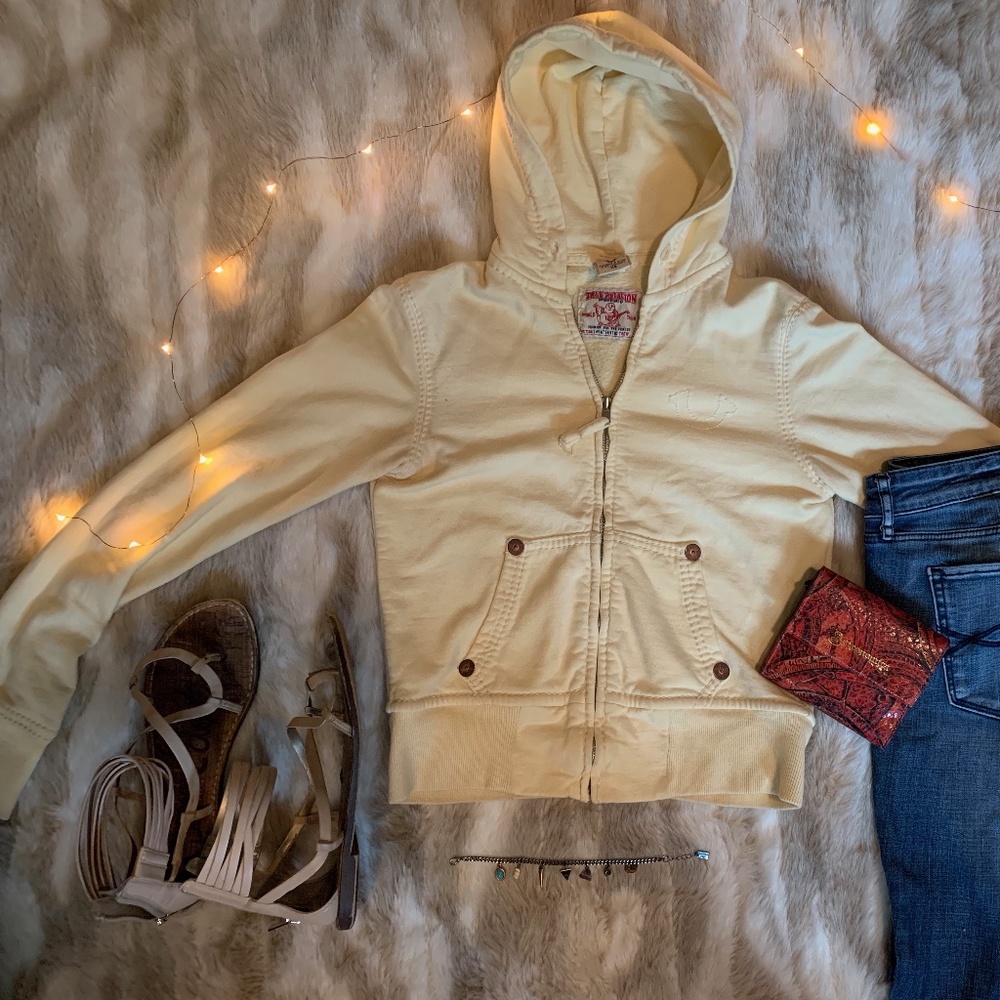 TRUE RELIGION Cream Colored Jacket, XS